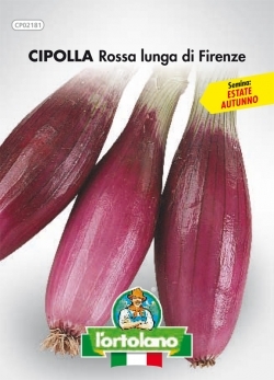 Sementi orticole di qualità l'ortolano in busta termosaldata (160 varietà) (CIPOLLA ROSSA LUNGA DI FIRENZE)-0