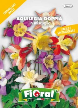 Sementi da fiore di qualità in bustina per uso amatoriale (AQUILEGIA DOPPIA IN MISCUGLIO)-0